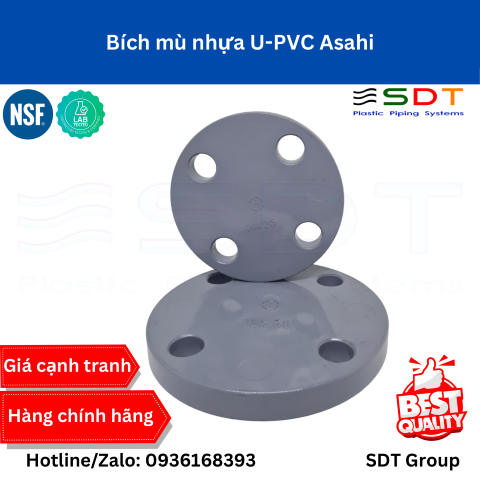Bích Kín/Bích Mù Nhựa VP-UPVC ASAHI Chuẩn JIS 10K | Báo Giá & Thông Số