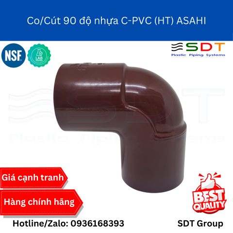 Co/Cút 90 Độ Nhựa HT-PVC ASAHI (C-PVC) | Báo Giá & Thông Số Kỹ Thuật