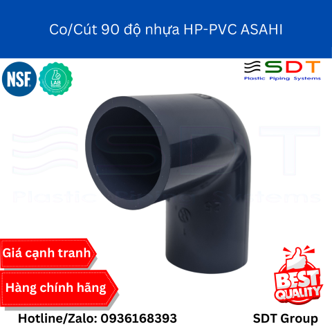 Co/Cút 90 Độ Nhựa HP-PVC ASAHI Siêu Sạch (Clean TS) | Báo Giá & Thông Số