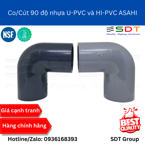 Co/Cút 90 Độ Nhựa UPVC Hãng ASAHI Chính Hãng | Báo Giá & Thông Số