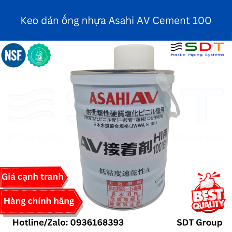 Keo Dán Ống Nhựa AV CEMENT 100 ASAHI Siêu Sạch | Báo Giá & Thông Số
