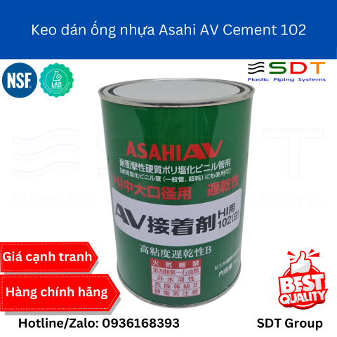 Keo Dán Ống Nhựa AV CEMENT 102 ASAHI Siêu Sạch | Báo Giá & Thông Số