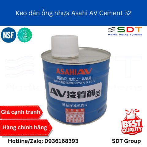 Keo Dán Ống Nhựa AV CEMENT 32 ASAHI Chính Hãng | Báo Giá & Thông Số