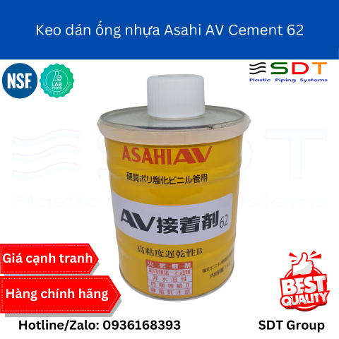 Keo Dán Ống Nhựa AV CEMENT 62 ASAHI Chính Hãng | Báo Giá & Thông Số