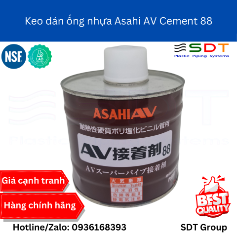 Keo Dán Ống Nhựa AV CEMENT 88 ASAHI Chính Hãng | Báo Giá & Thông Số