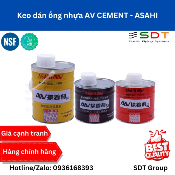 Keo Dán Ống Nhựa AV CEMENT ASAHI Chính Hãng | Báo Giá & Thông Số