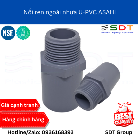 Nối Ren Ngoài Nhựa VP-UPVC ASAHI Chính Hãng | Báo Giá & Thông Số