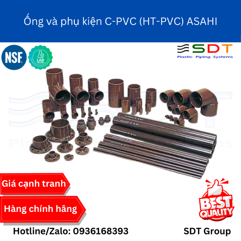 Ống và Phụ Kiện C-PVC (HT-PVC) ASAHI Chính Hãng | Báo Giá & Thông Số