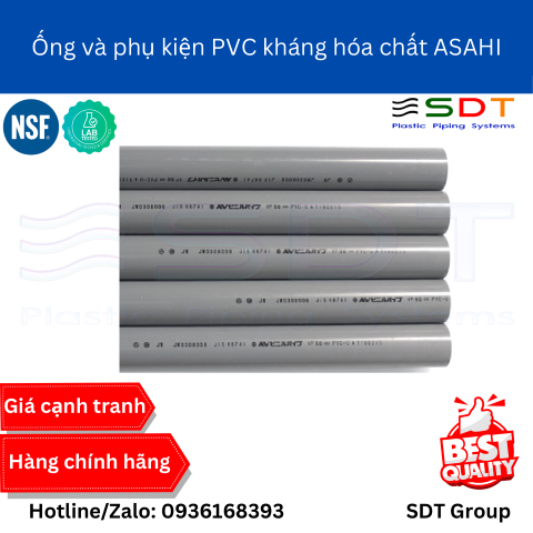 ống nhựa UPVC (Pipe VP), ống HI-PVC chịu va đập, hoá chất