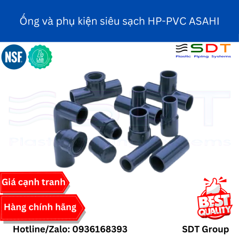 Ống và Phụ Kiện Siêu Sạch HP-PVC ASAHI (Clean PVC) | Báo Giá & Thông Số