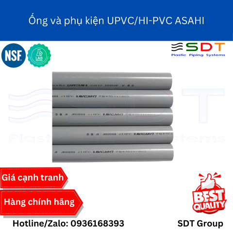 Ống và Phụ Kiện UPVC / HI-PVC ASAHI Chính Hãng | Bảng Giá & Thông Số
