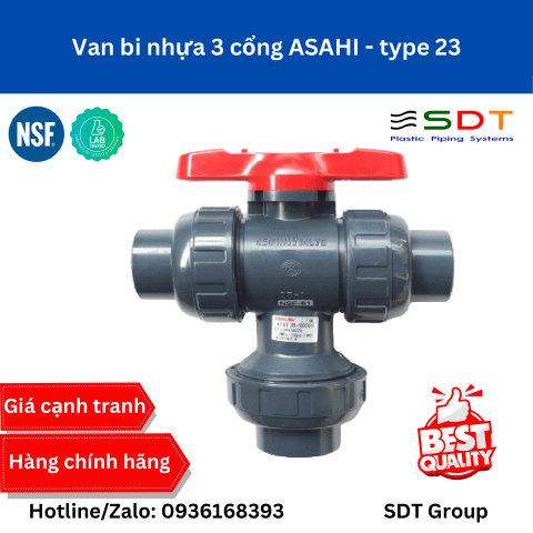 Van Bi Nhựa 3 Cổng ASAHI Type 23 Chính Hãng | Thông Số & Bảng Giá Mới Nhất