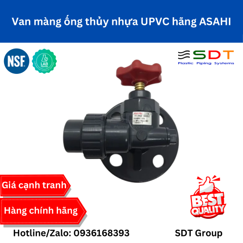 Van Màng Ống Thủy Nhựa UPVC ASAHI Chính Hãng | Bảng Giá & Thông Số